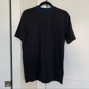 Acne Studios Navid Logo Neck Tee Black